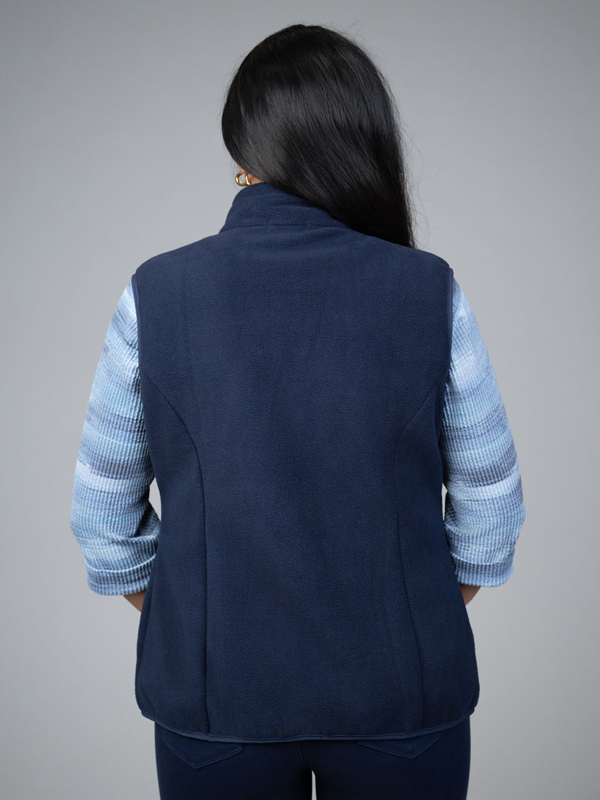 Fleece Zip-Up Vest Image 4
