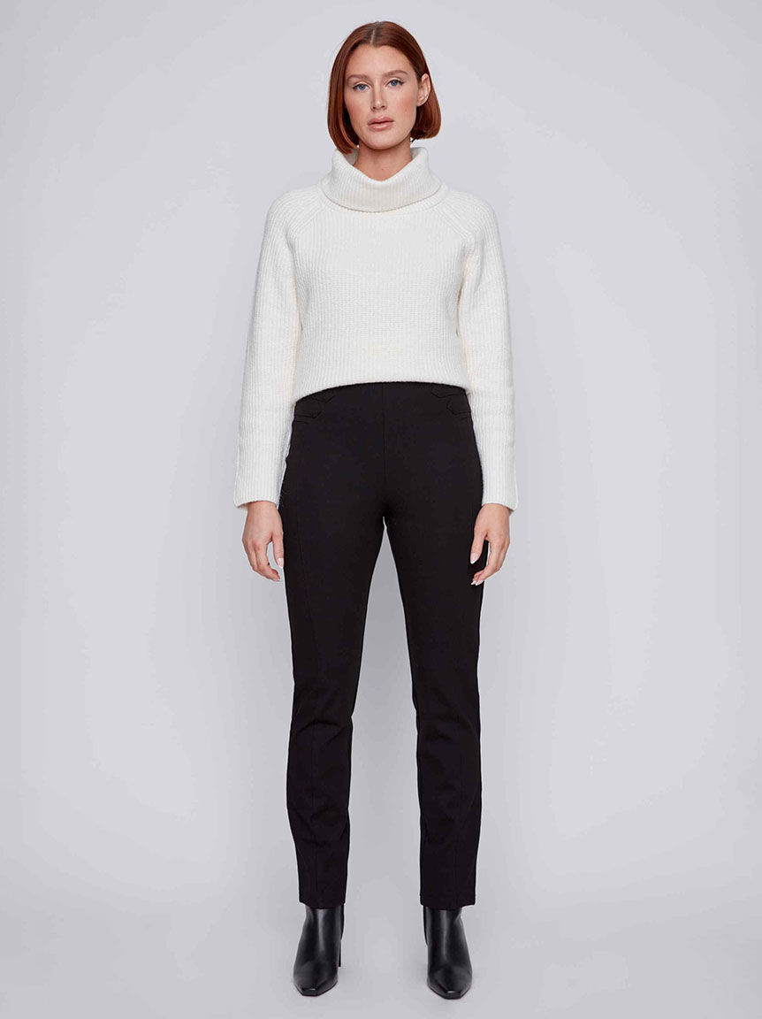 Pull On Legging with Front Seams Image 1