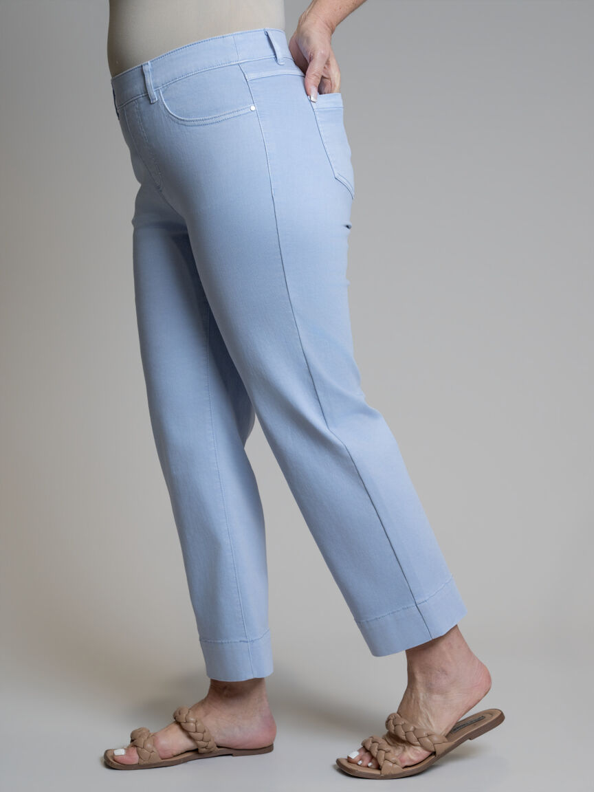 Pull-On Denim Capri