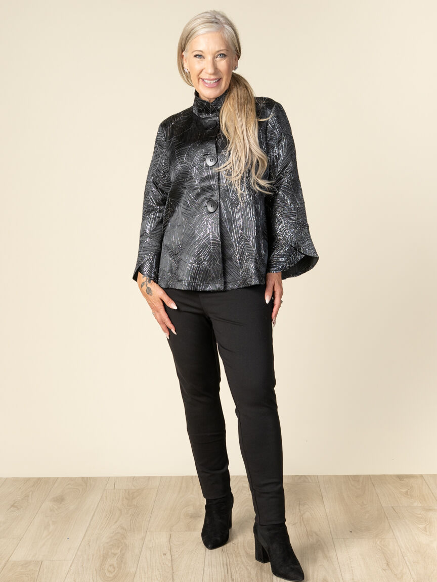 Textured Lightweight Jacket With Buttons Image 1