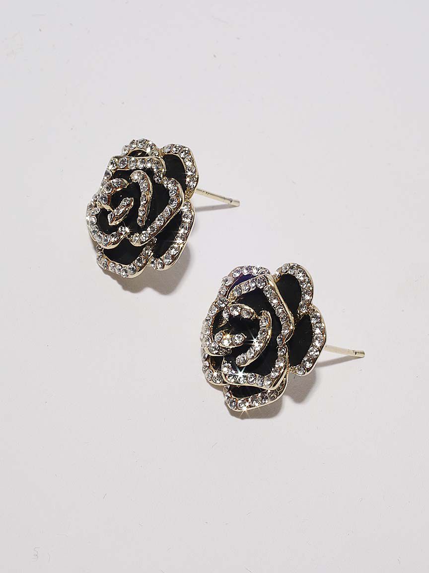 Rose Stud Earrings Image 2