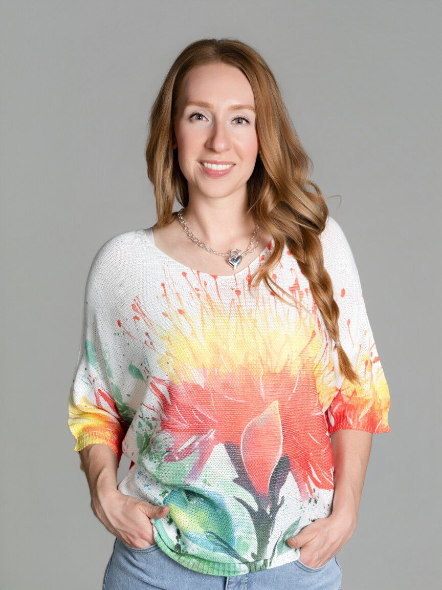 Short Sleeve Dolman Knit Sweater