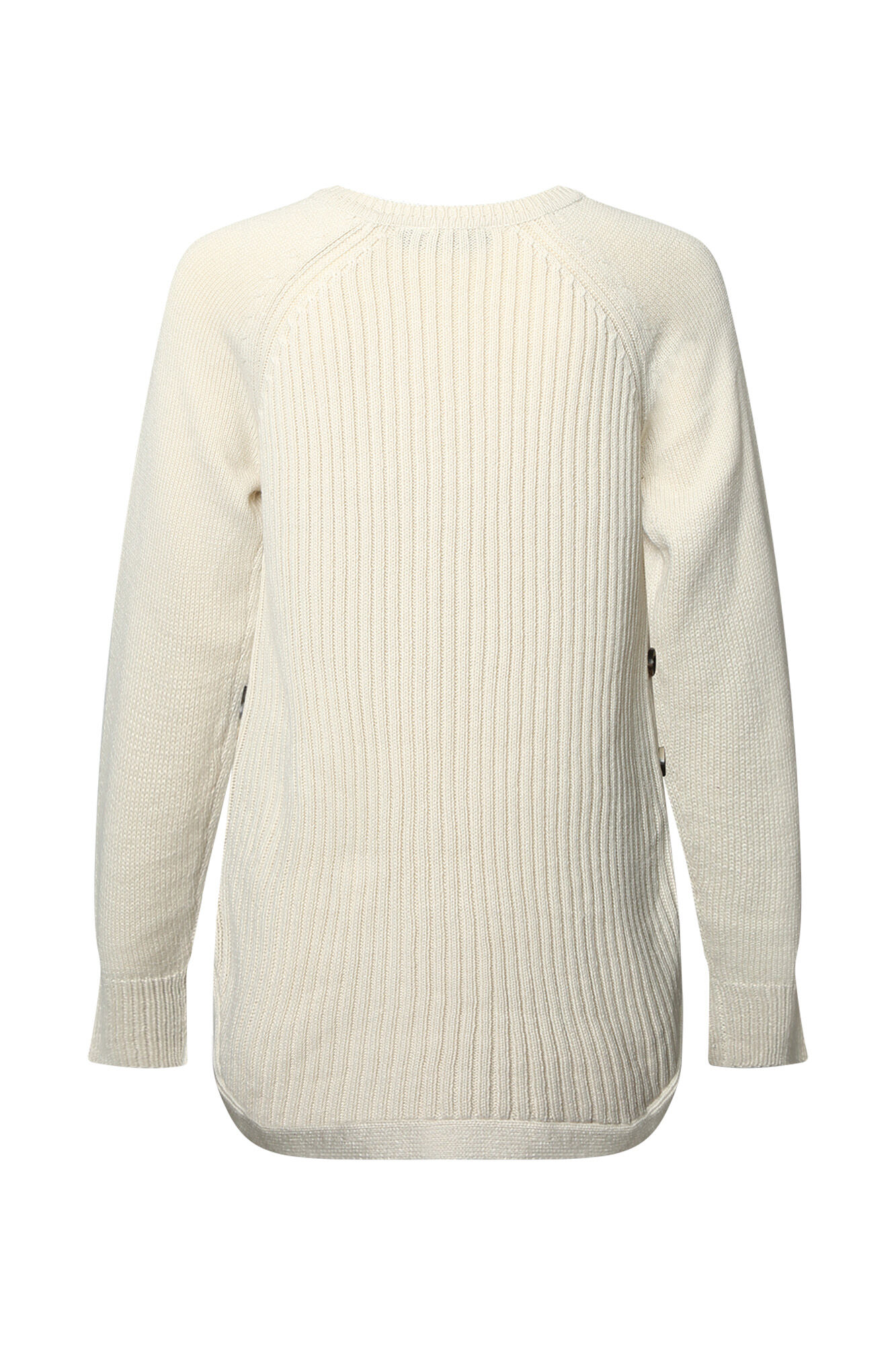 Cable Knit Sweater with Side Button Image 2