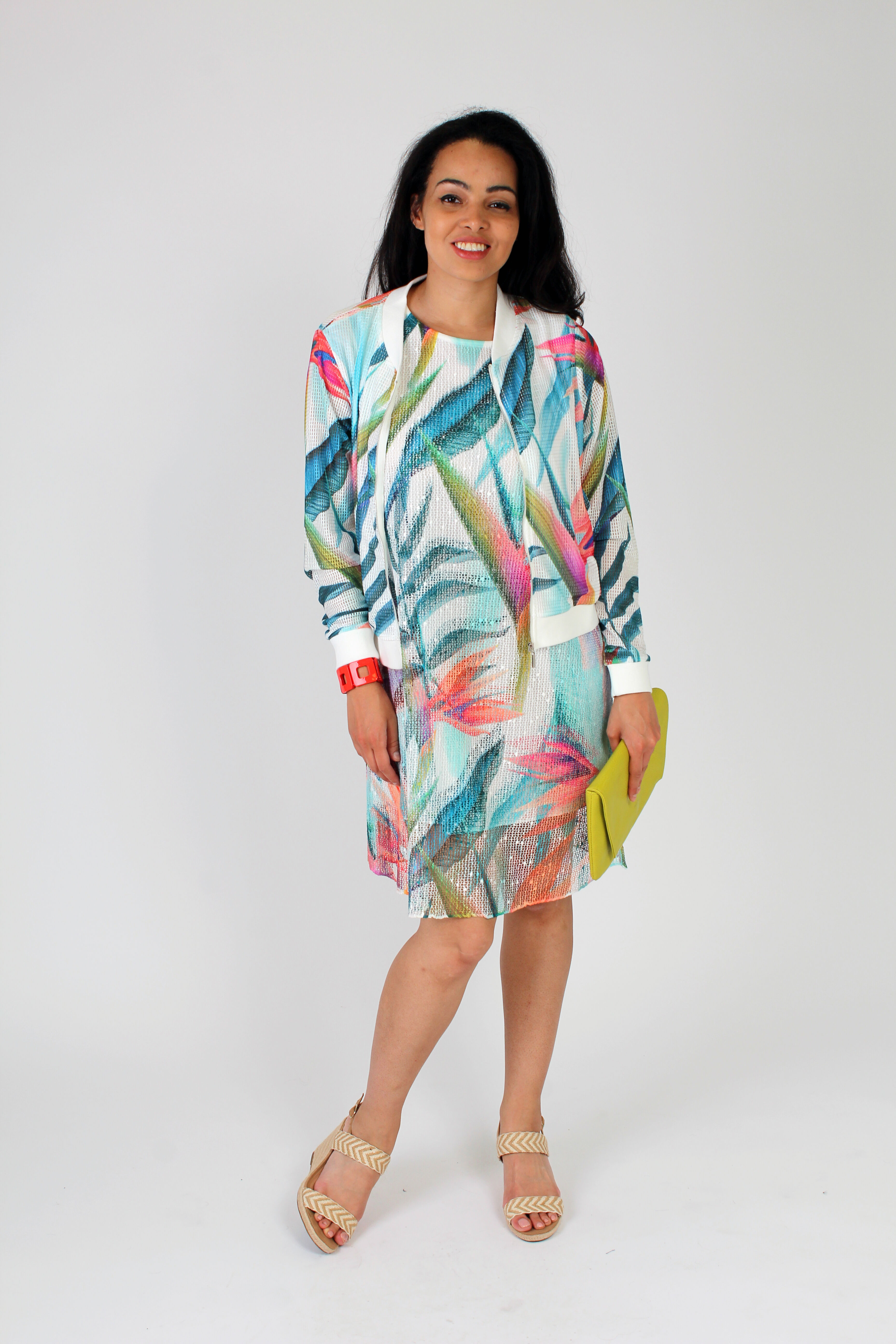 Mesh Overlay Summer Dress Image 4