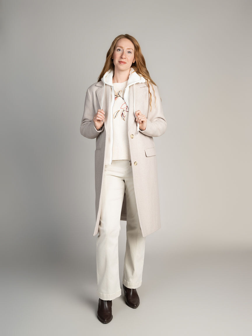 Foolers Trench Coat With Removable Hood