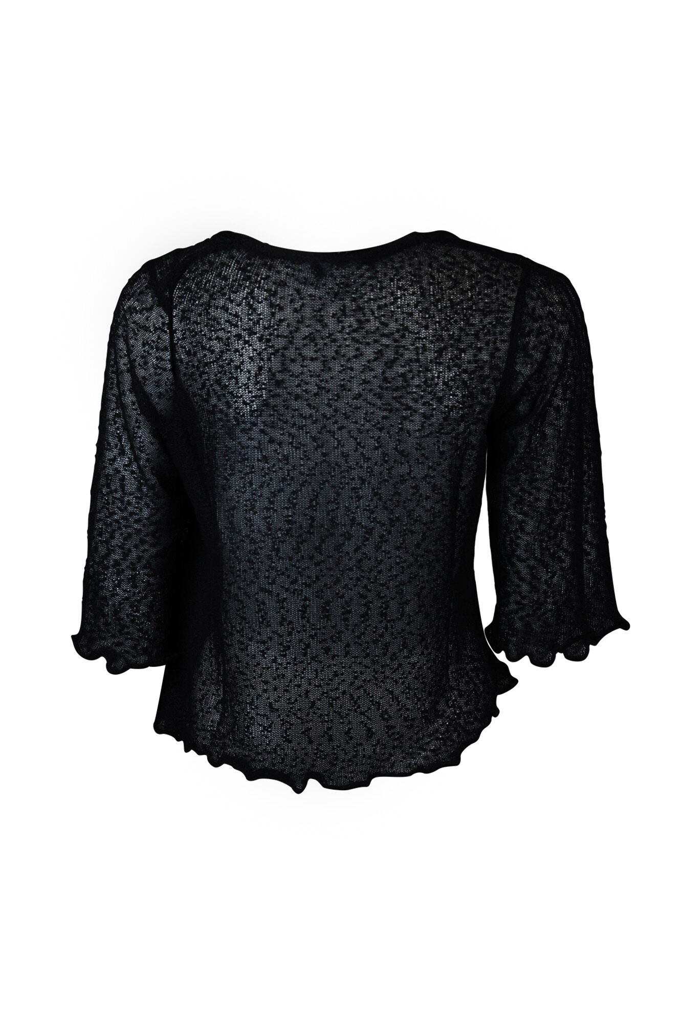 Cropped Mesh Cardigan