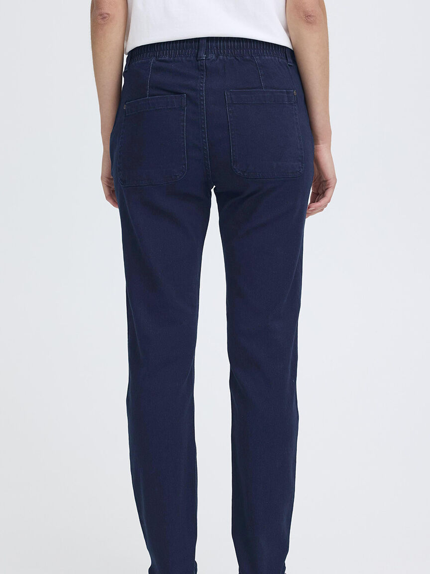 Pull-On Jeans With TIe Waist