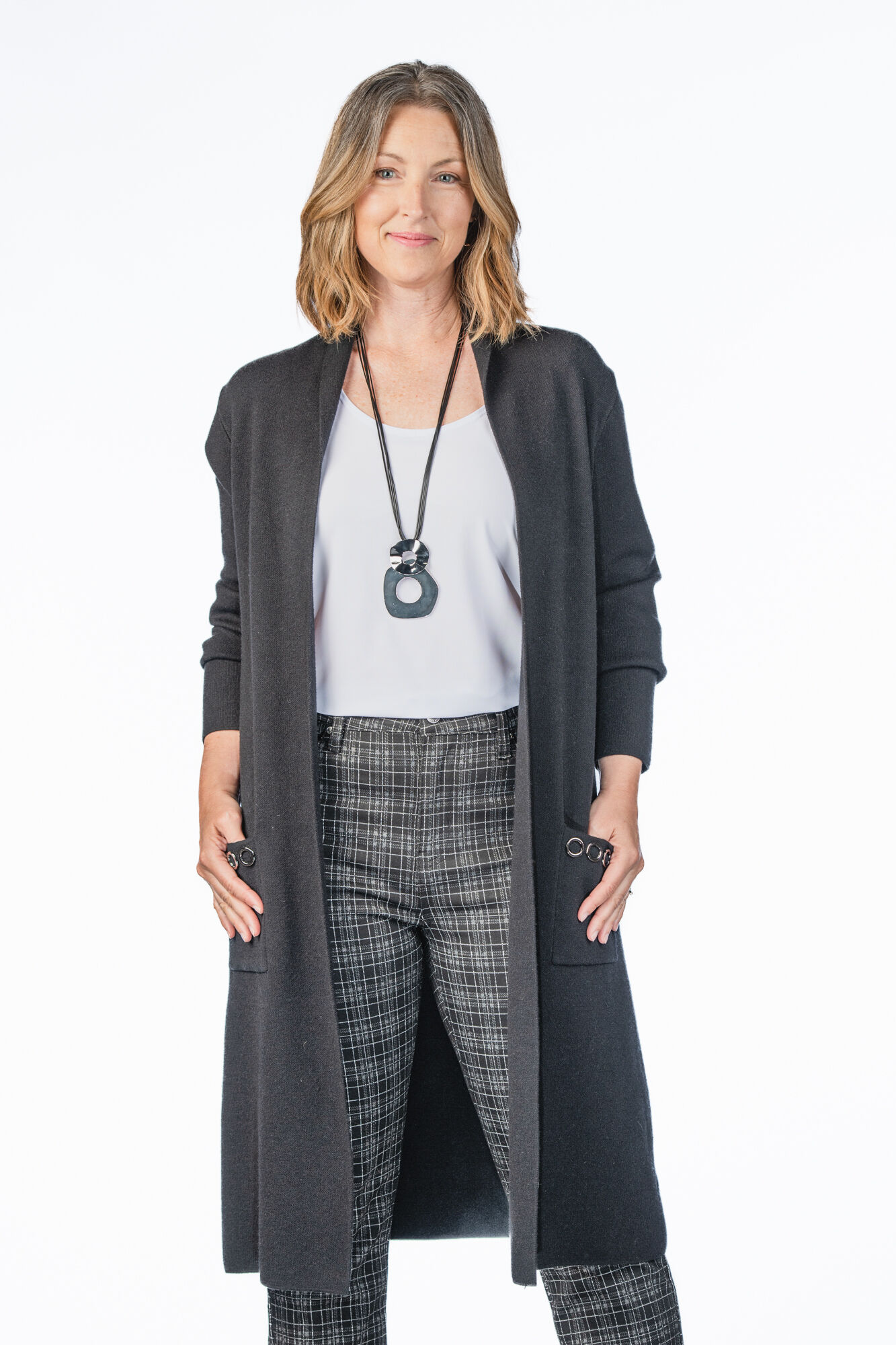 Maxi Grommet Cardigan Image 1