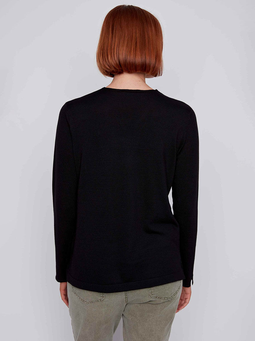 Long Sleeve V-Neck Sweater Image 3