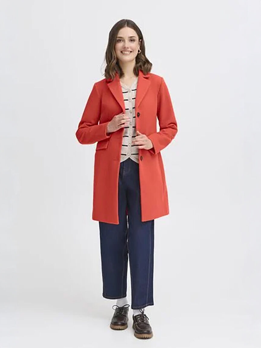 Button-Up Woven Coat