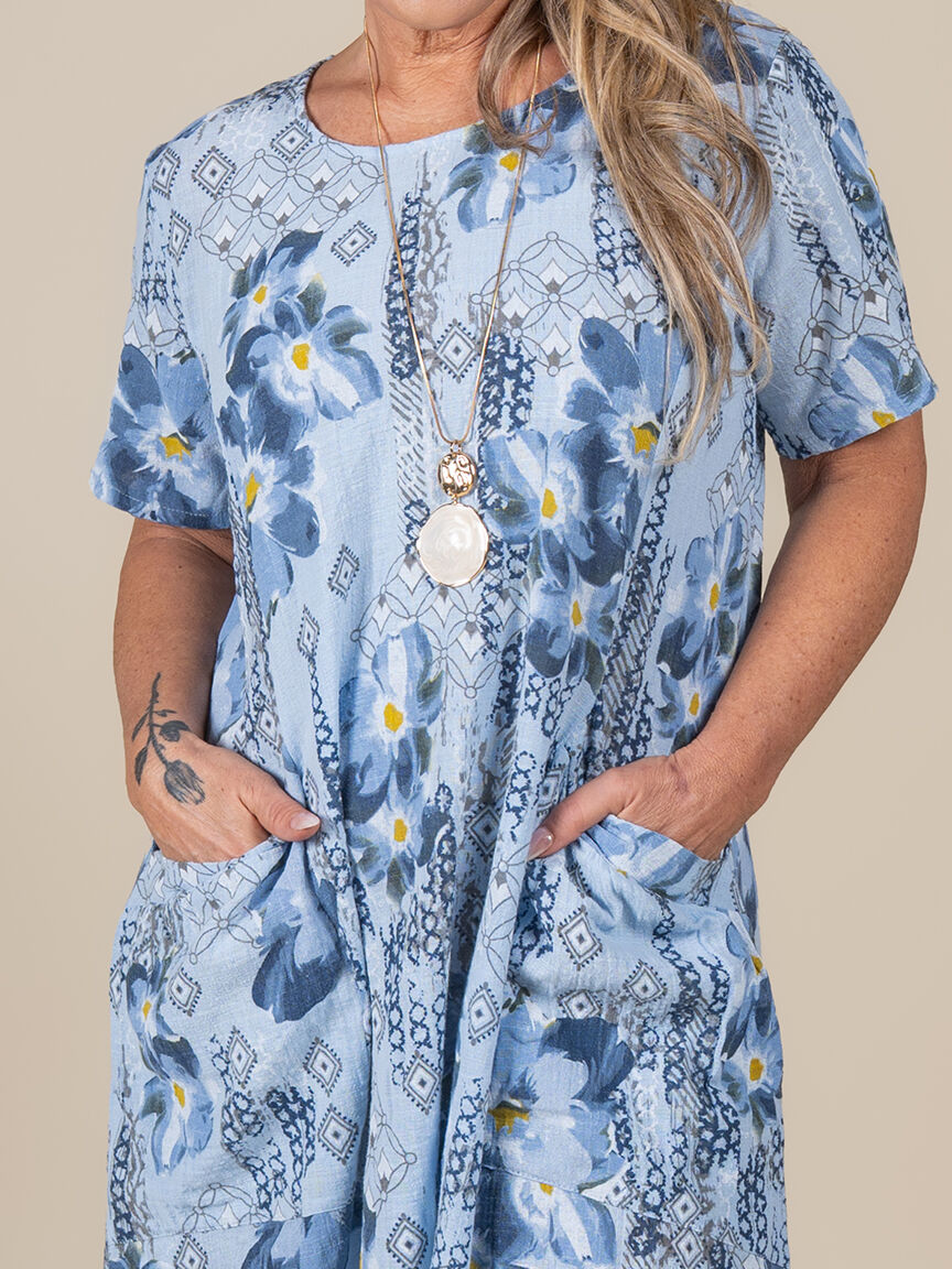 Midi Short Sleeve Cotton Dress Image 2