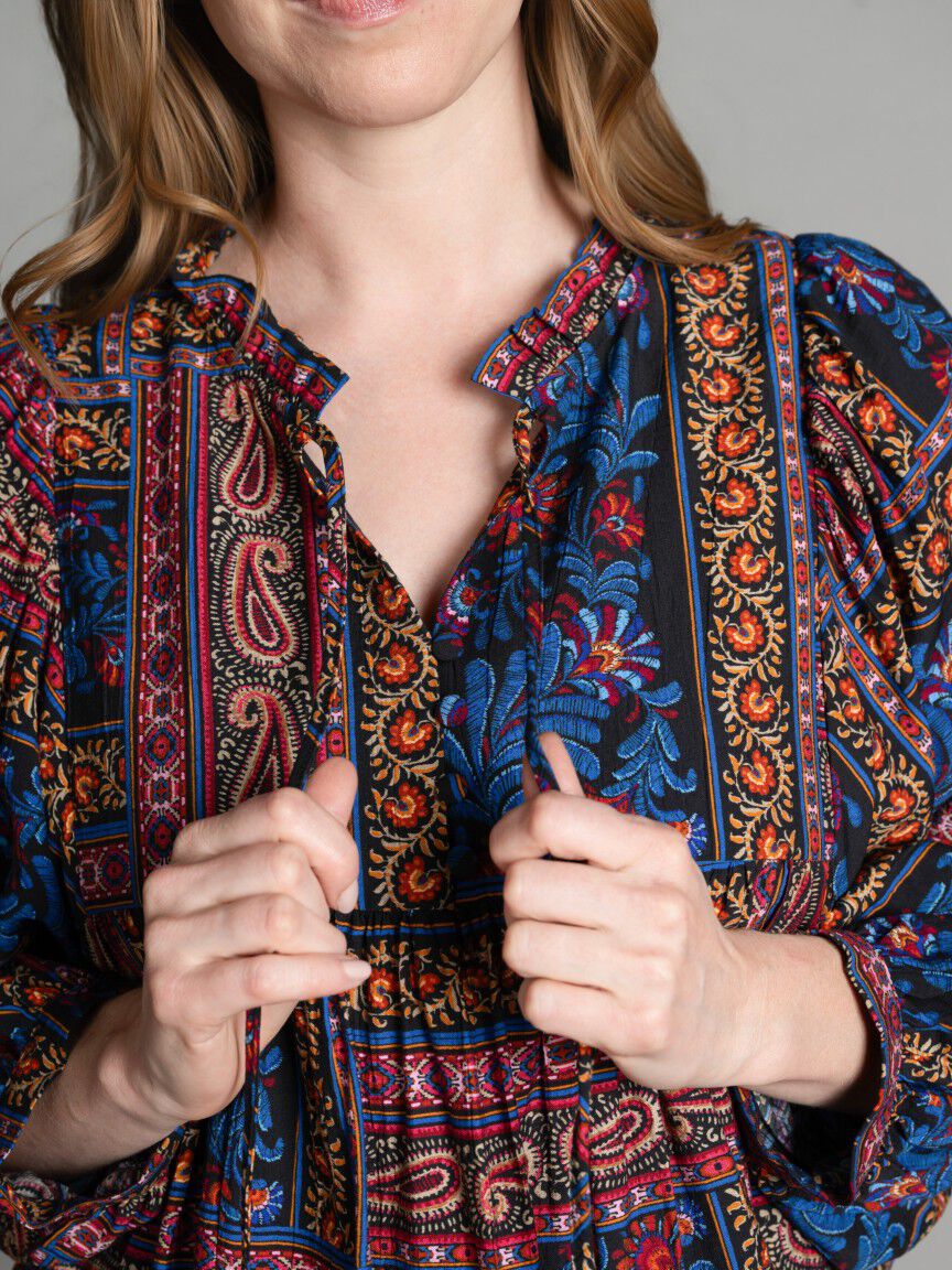 Boho-Inspired Patchwork Dress