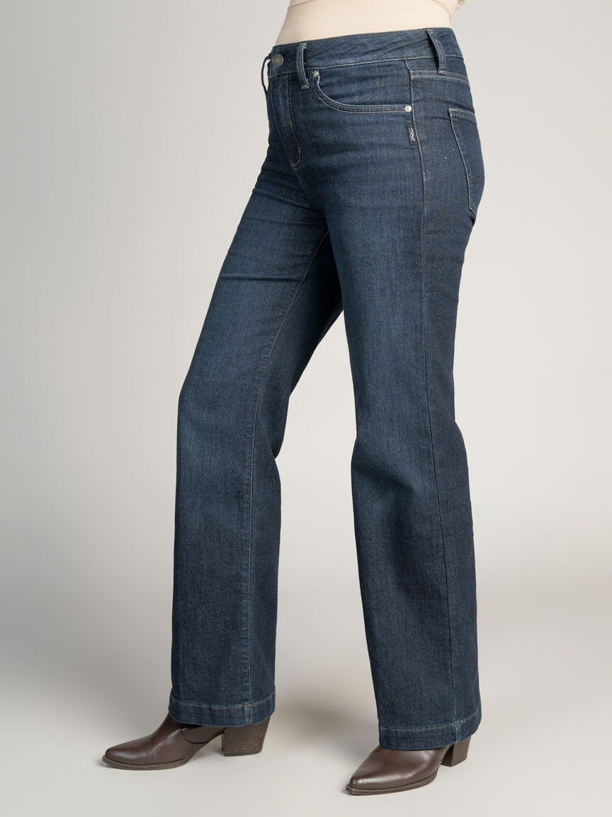 Silver AVERY High waisted Wide Leg Denim Jean.