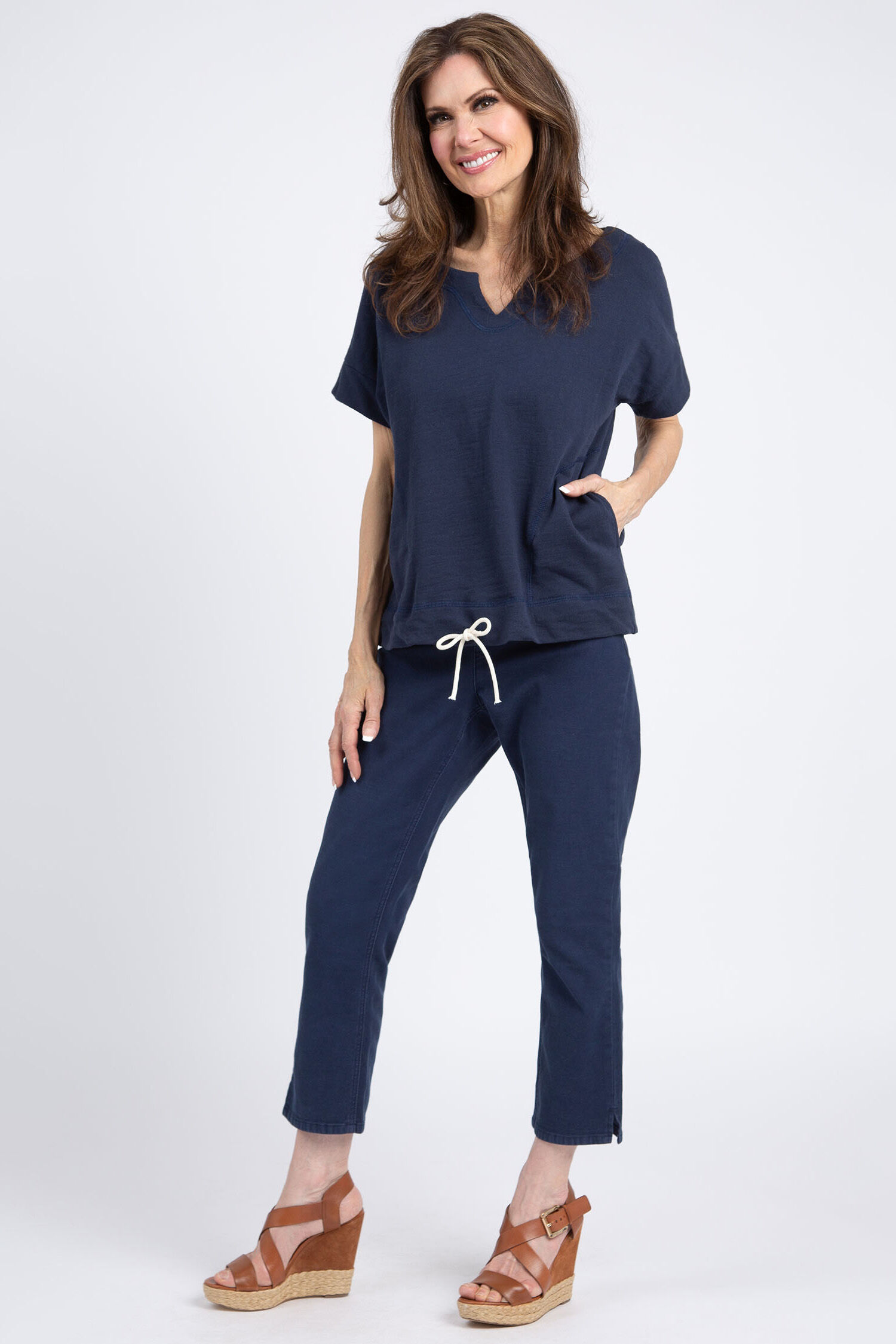 French Terry Short Sleeve Sweater Image 1