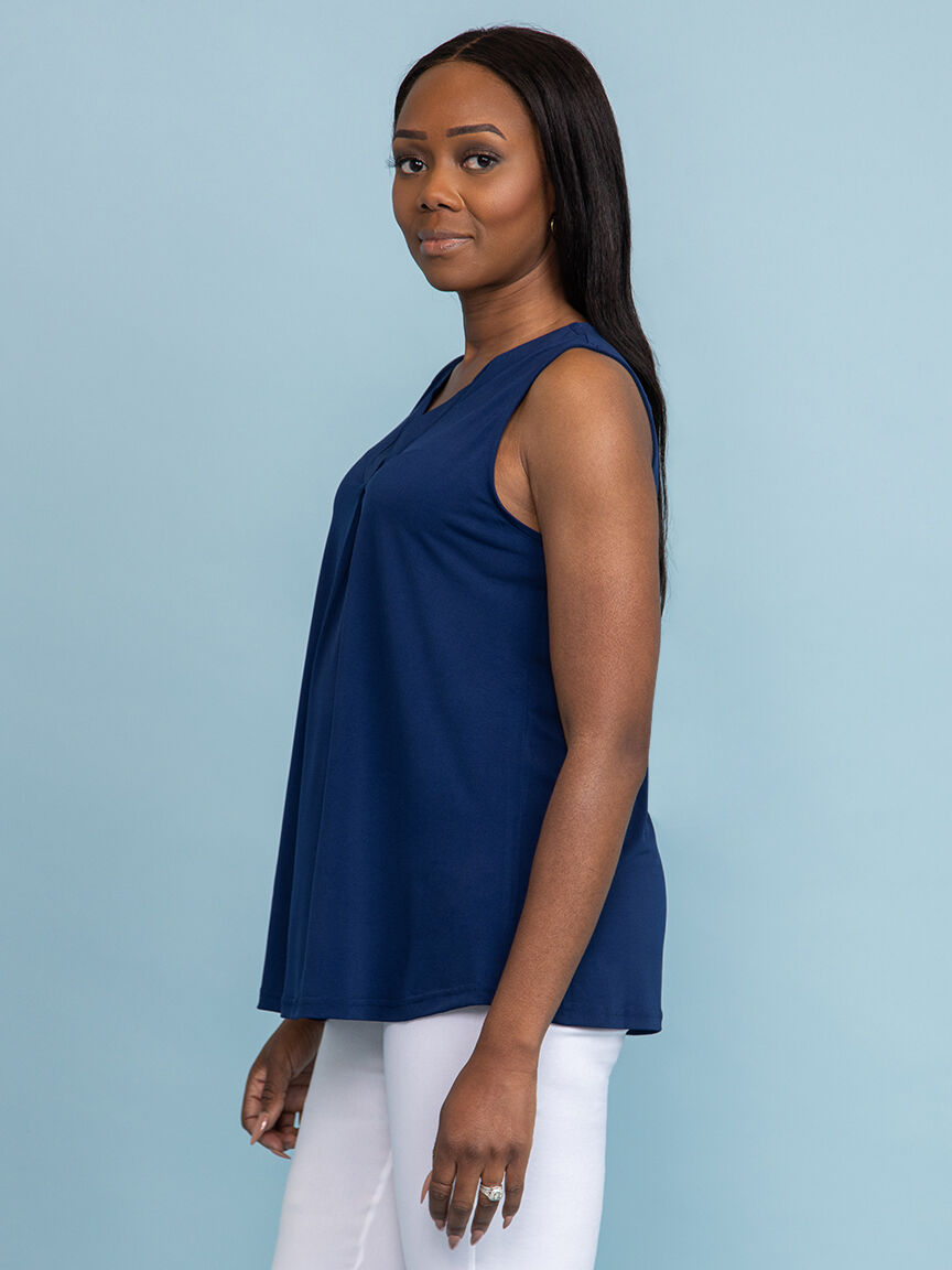 Classic Sleeveless V-Neck Top  Image 3