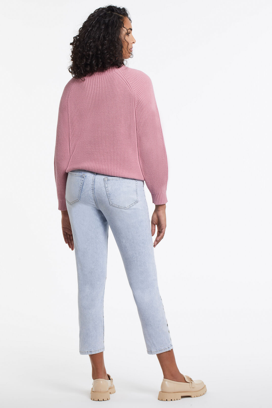 Floral Embroidered Jeans Image 2