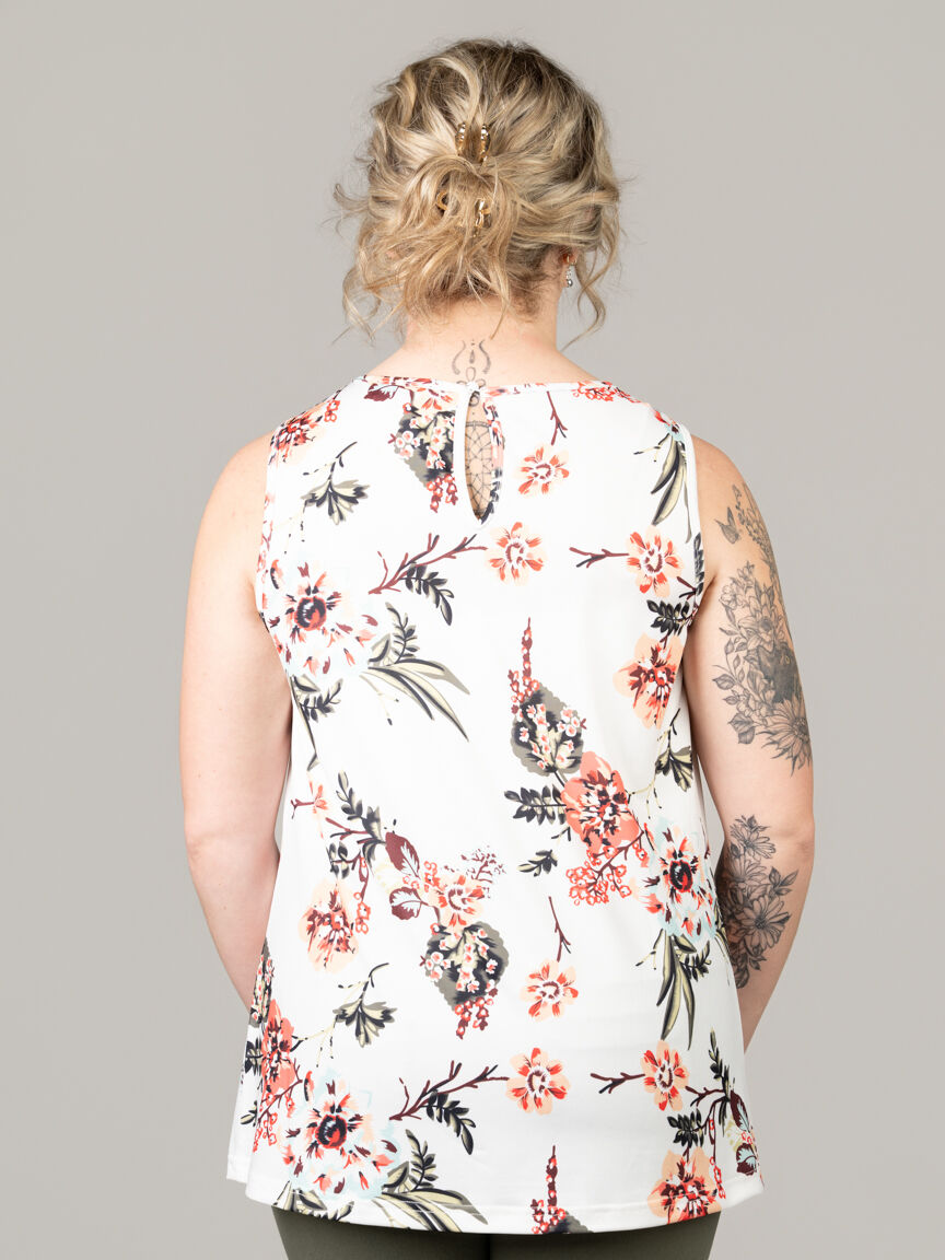 Sleeveless Top With Back Keyhole