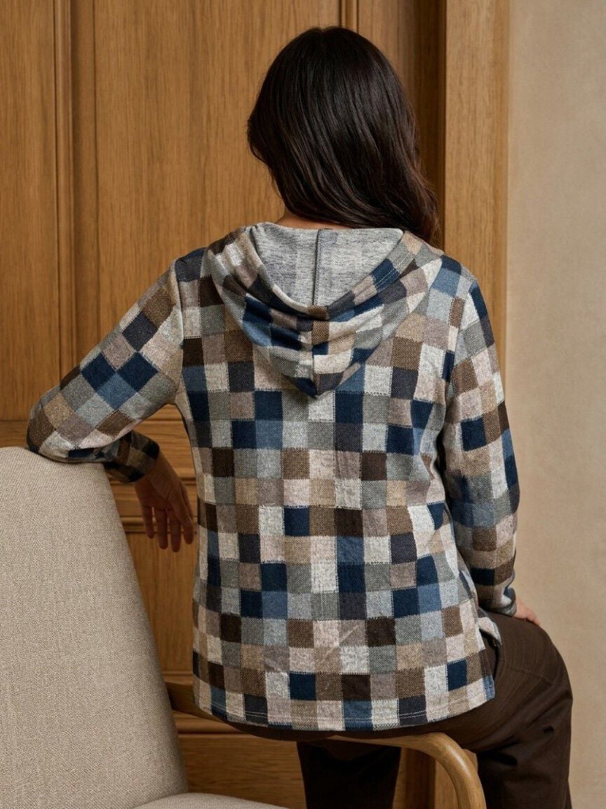 Patchwork Hooded Top
