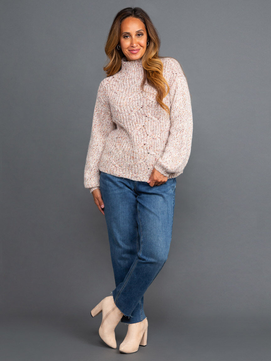 Oversized Funnel Neck Sweater Image 1