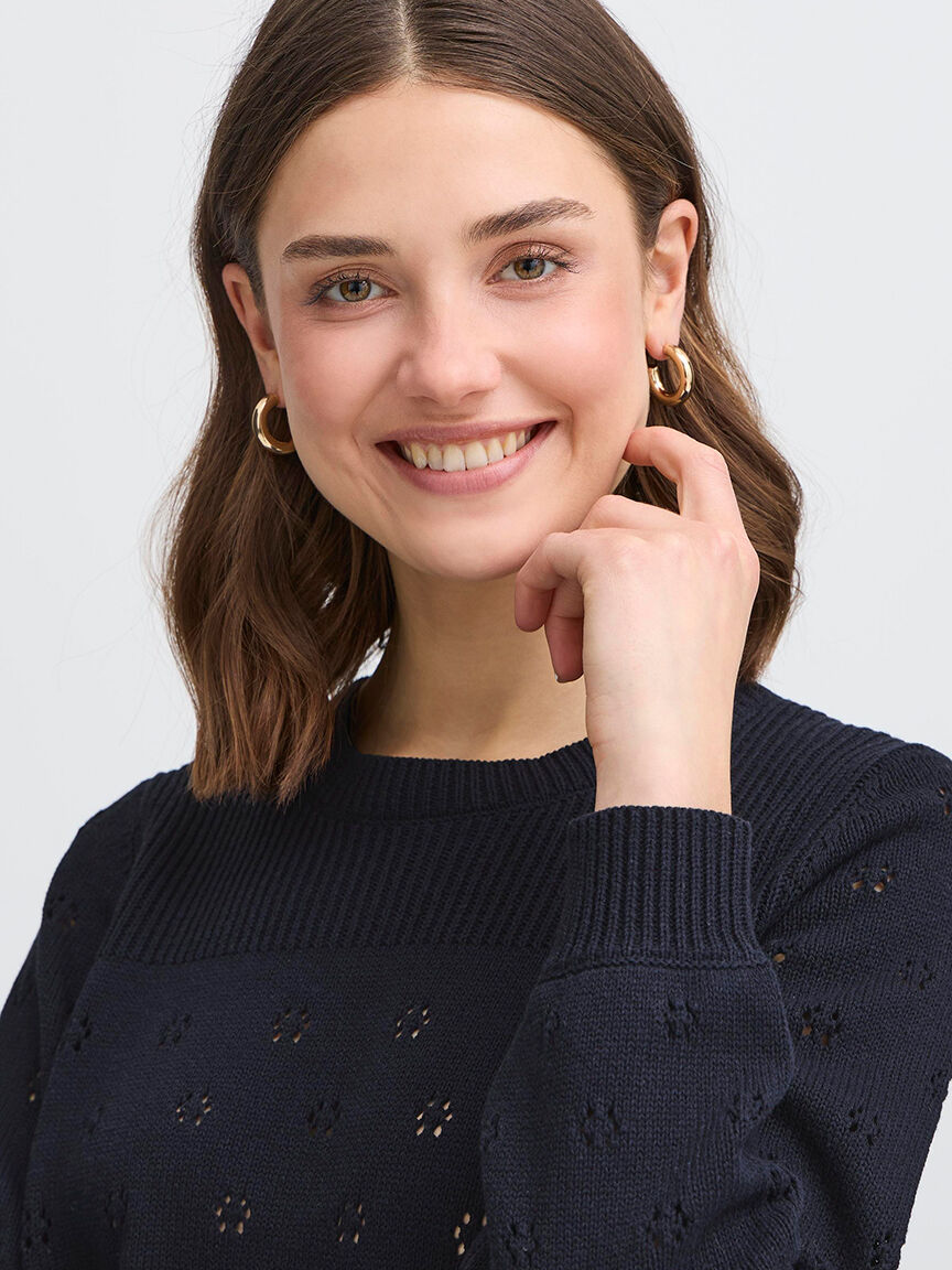 Long Sleeve Crochet Sweater