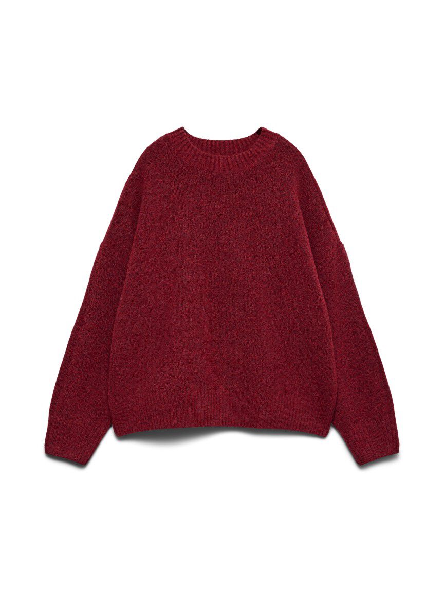 Dropped Shoulder Crew Neck Sweater
