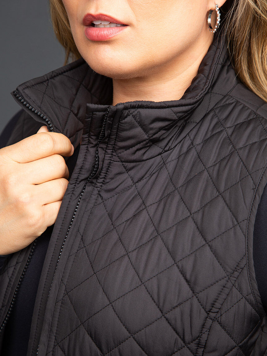Quilted Zip-Up Vest Image 6