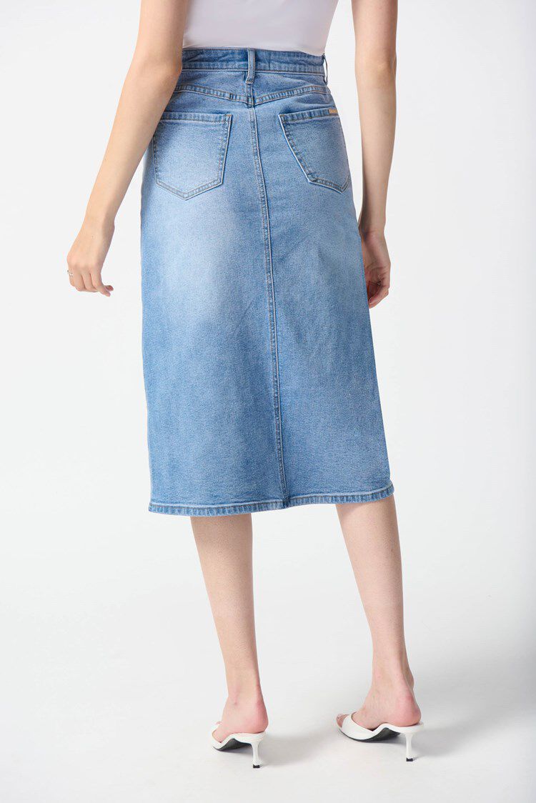 Denim A-Line Skirt Image 4