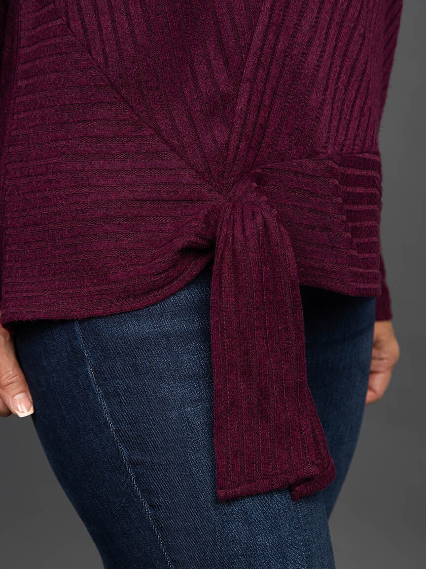 Long Sleeve Front Tie Top Image 5