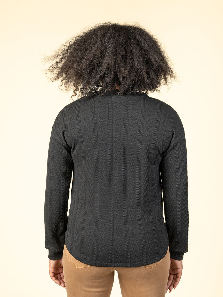 Long Sleeve Jacquard Top