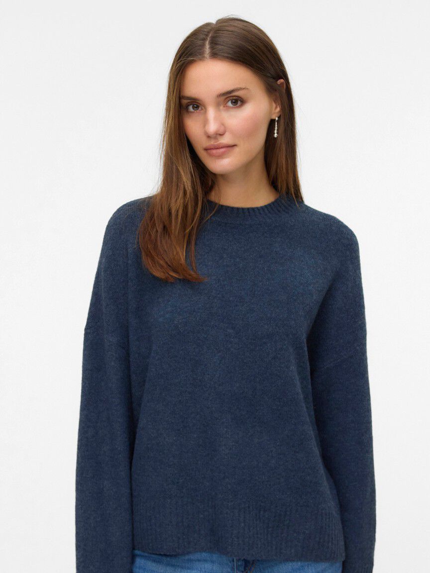 Dropped Shoulder Crew Neck Sweater Image 1