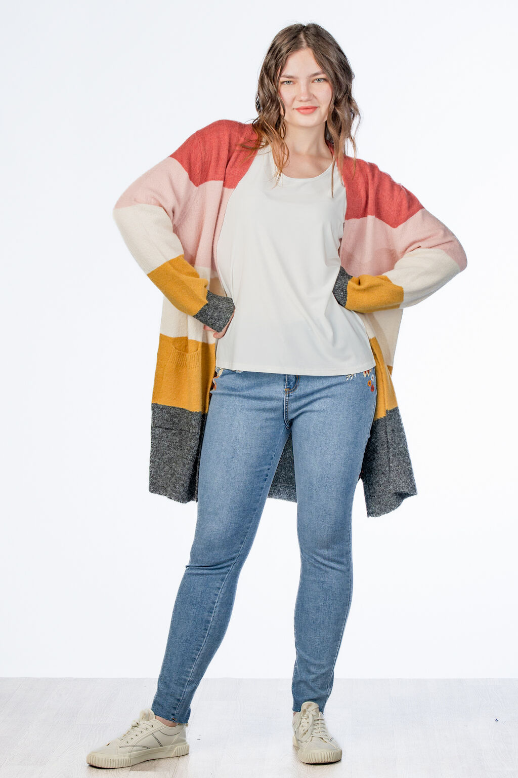 Floral Embroidered Denim Image 4