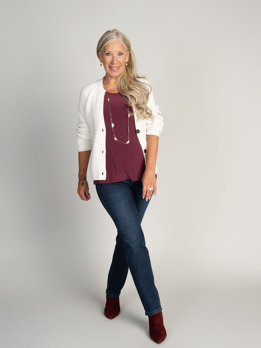 Button Front Knit Cardigan