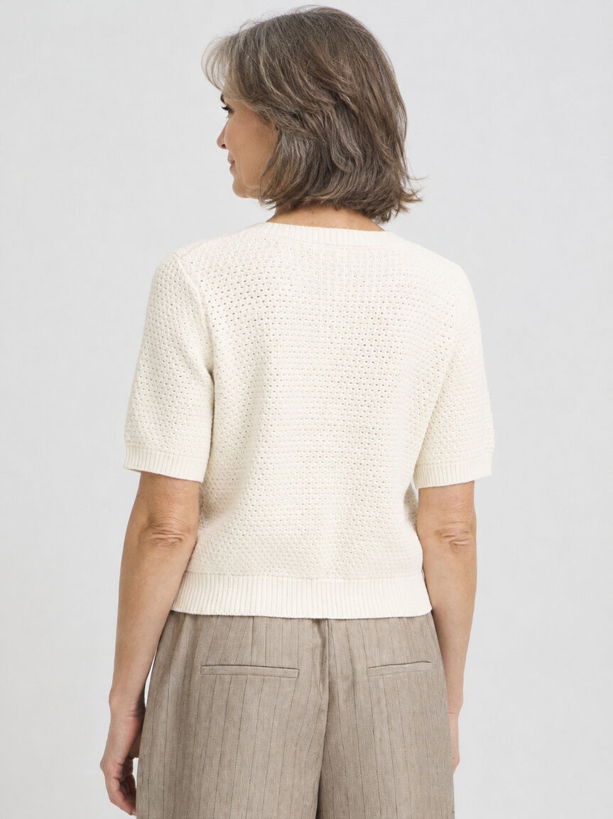 Elbow Sleeve Button Front Cardigan