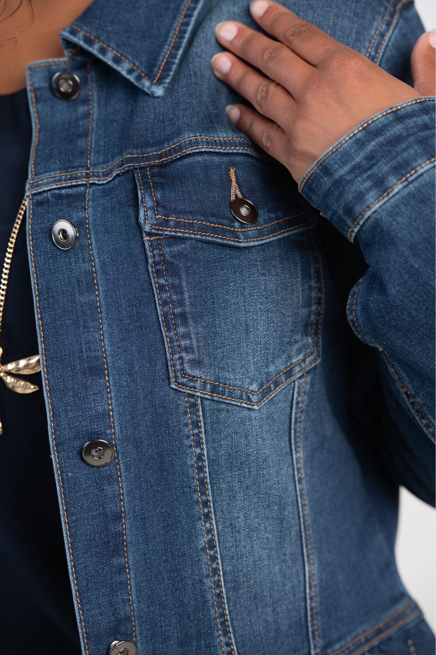Scallop Hem Embellished Denim Jacket  Image 5