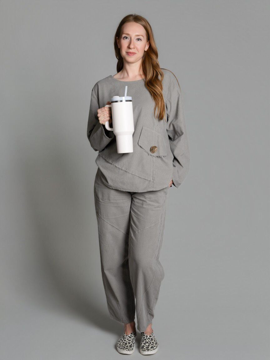 Lightweight Ribbed Velvet Pants