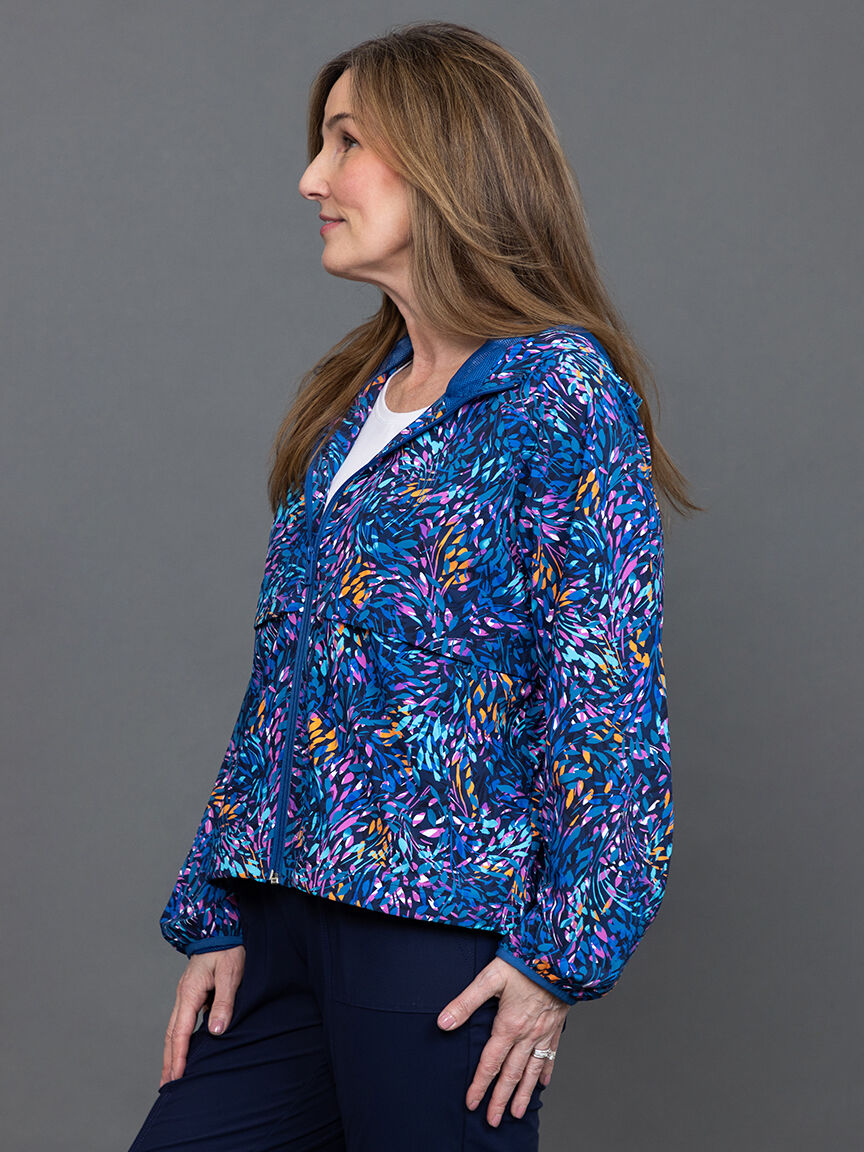 4-Way Stretch Hooded Zip-Front Jacket  Image 3