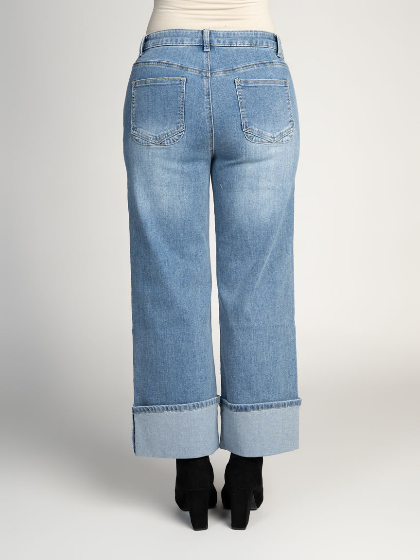 Bamboo Fiber Cuffed Jeans