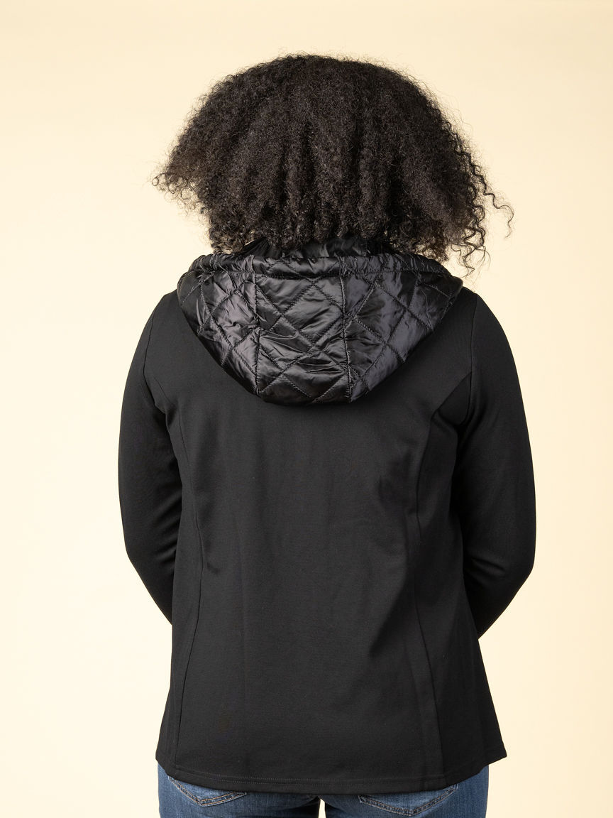 Double Fabric Hooded Jacket