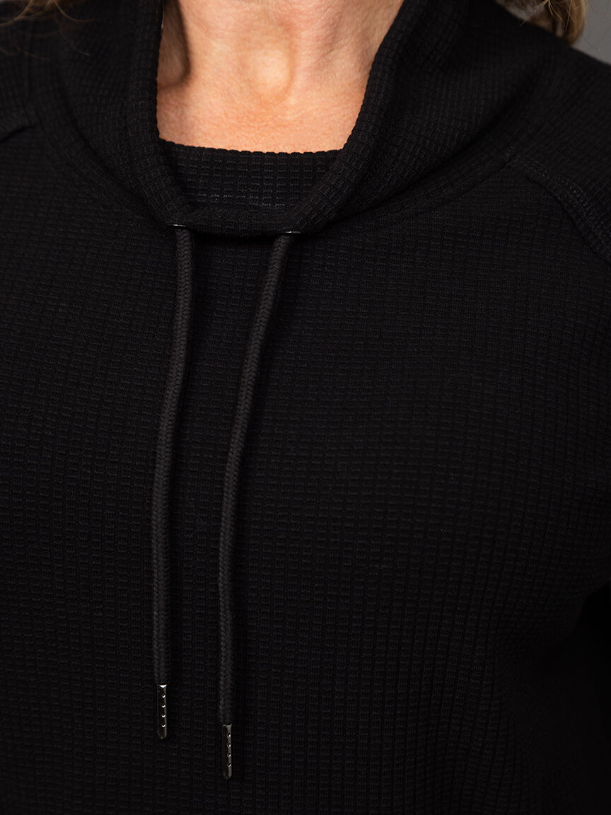 Waffle Knit Funnel Neck Top  Image 5