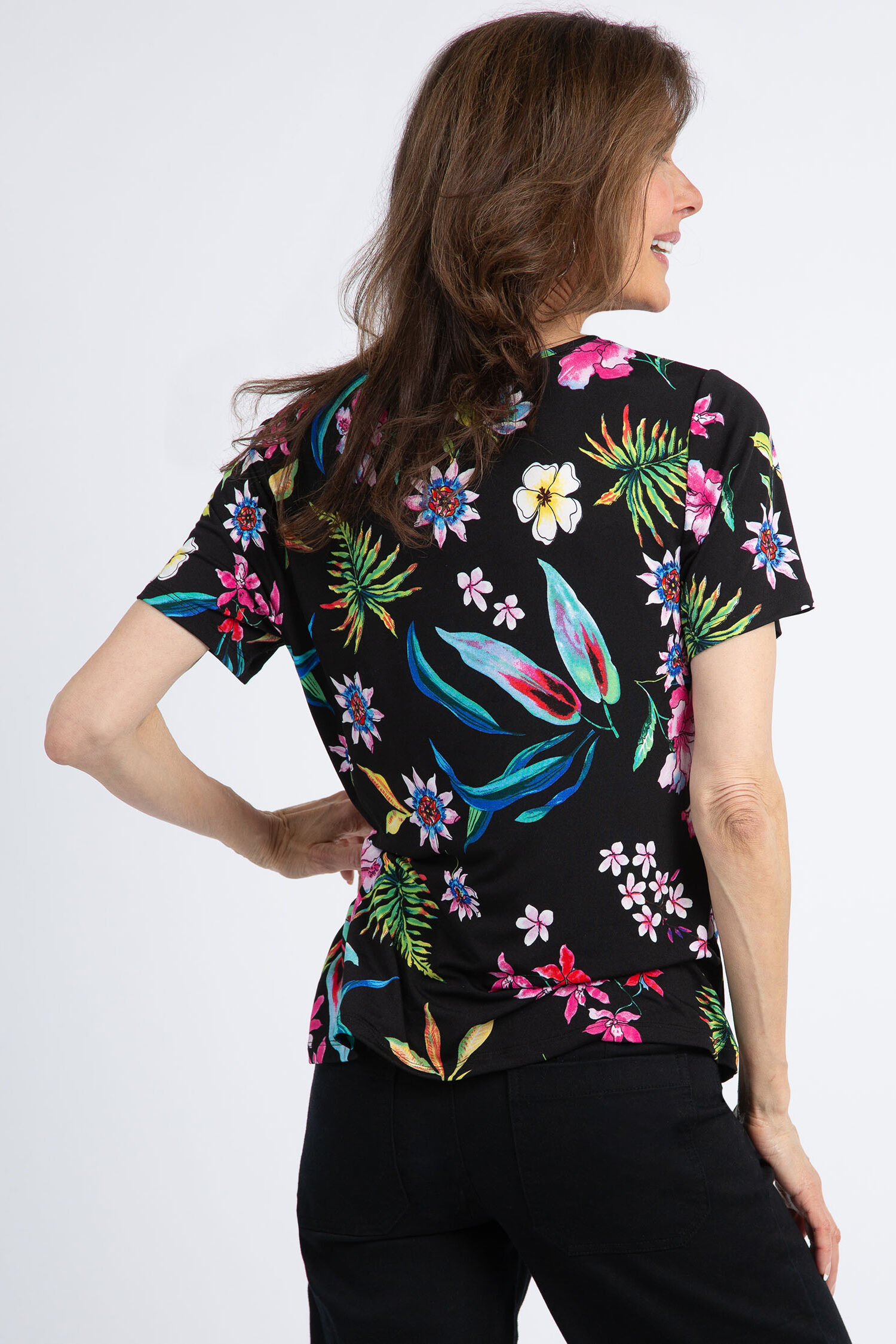 Short Sleeve Floral Top Image 4