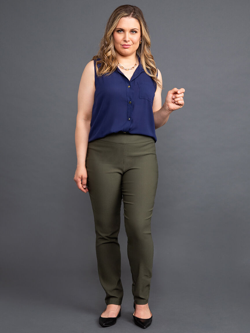 Bengaline Pull-On Pant w/ Tummy Smoothing Panel Image 1