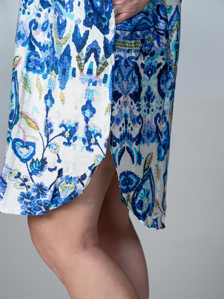 Sleeveless Collared Knee Dress