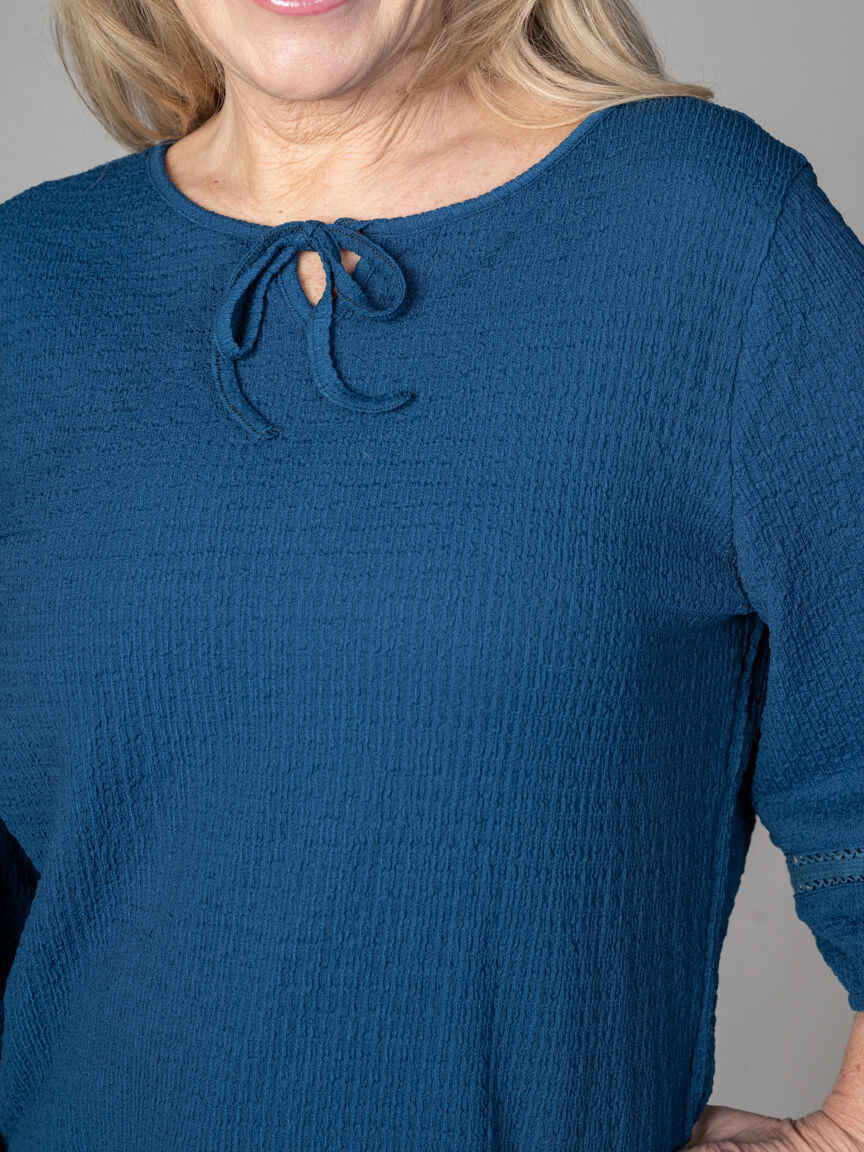 3/4 Sleeve Crinkle Top 