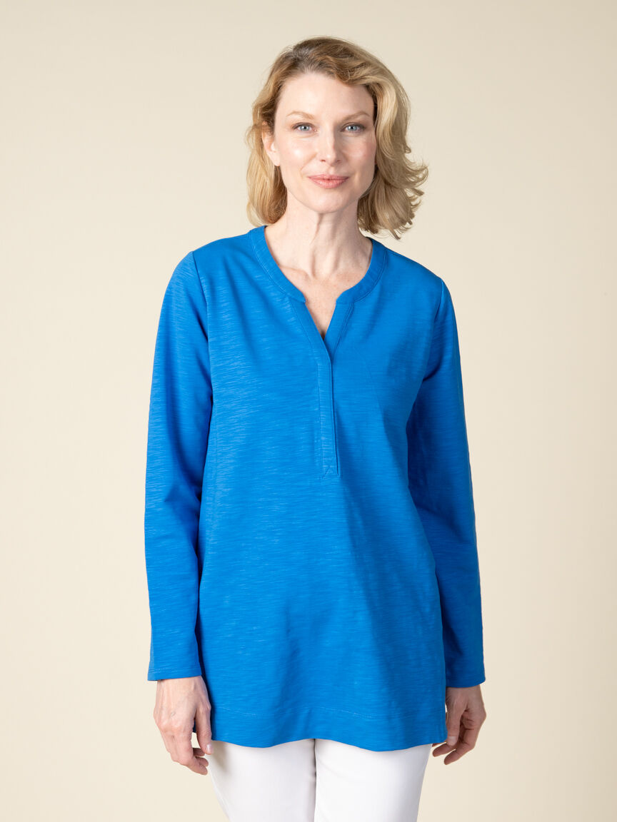 3/4 Sleeve V-Neck Tunic