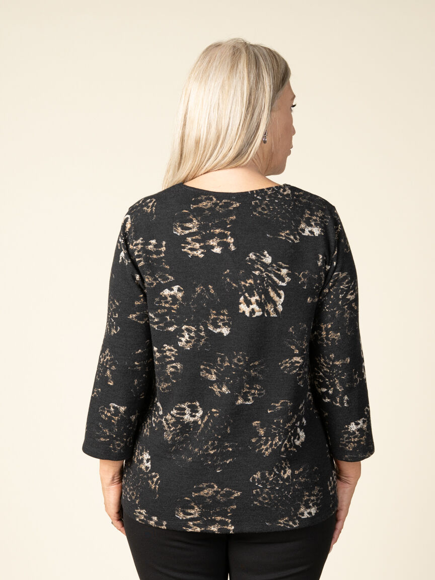 3/4 Sleeve Top with Keyhole 