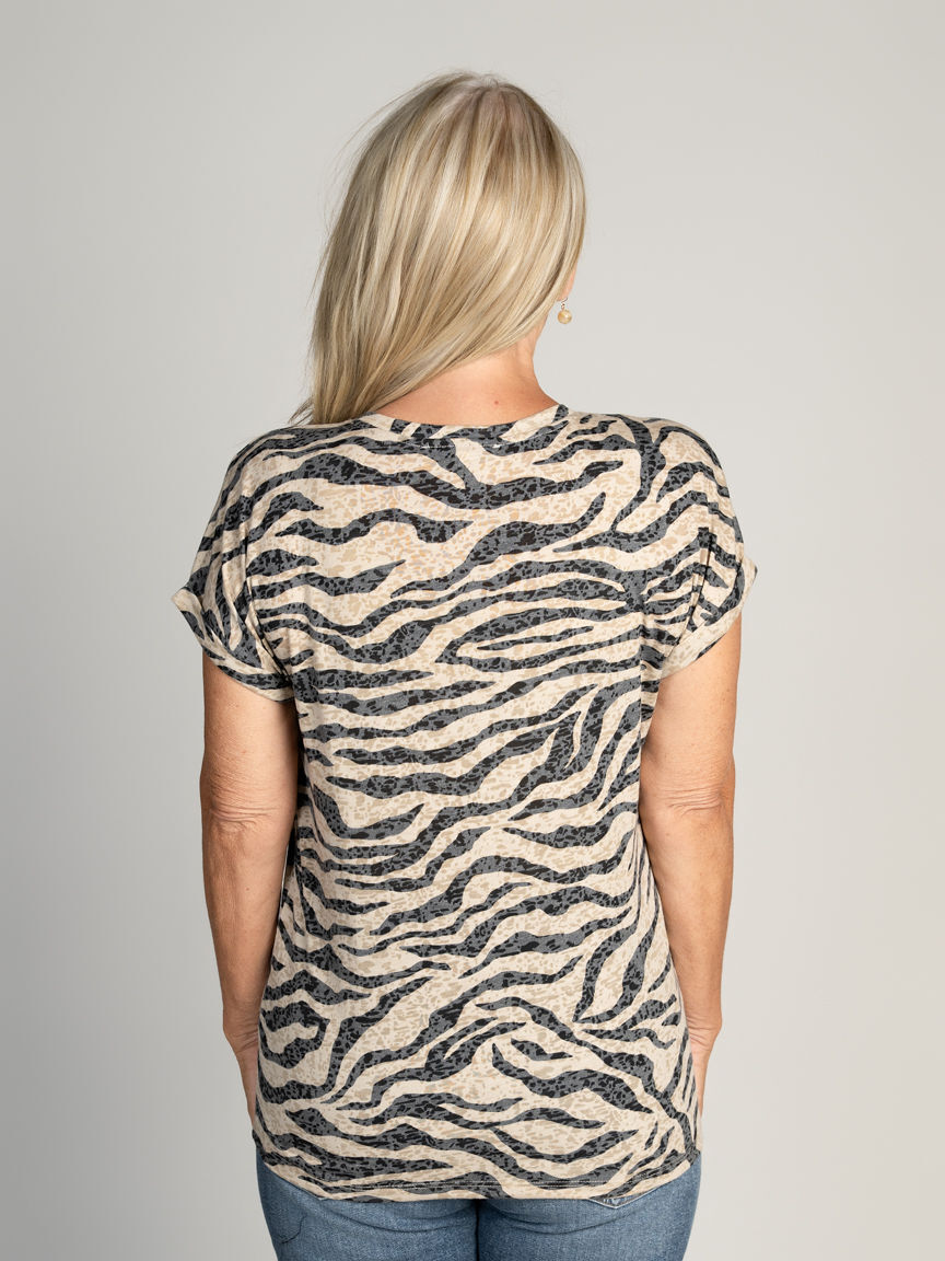 Burnout V-Neck Top