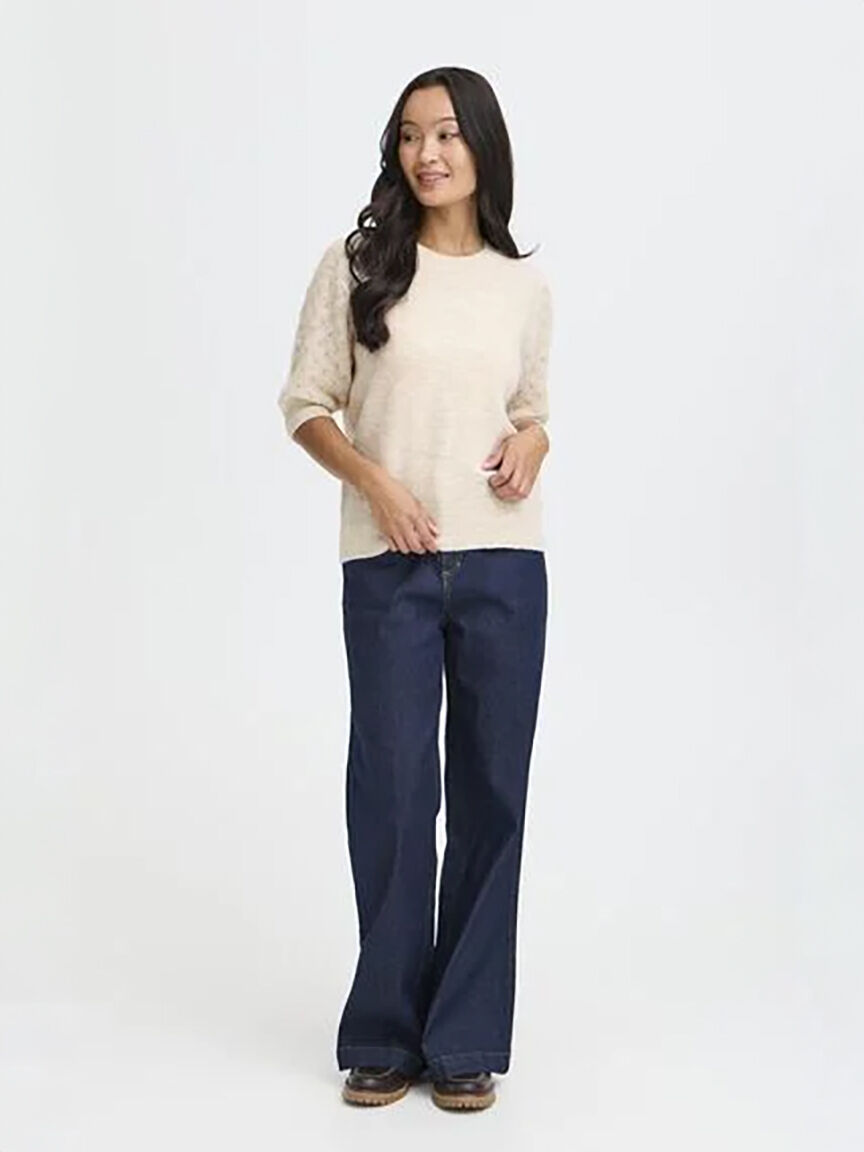 Elbow Sleeve Knit Sweater