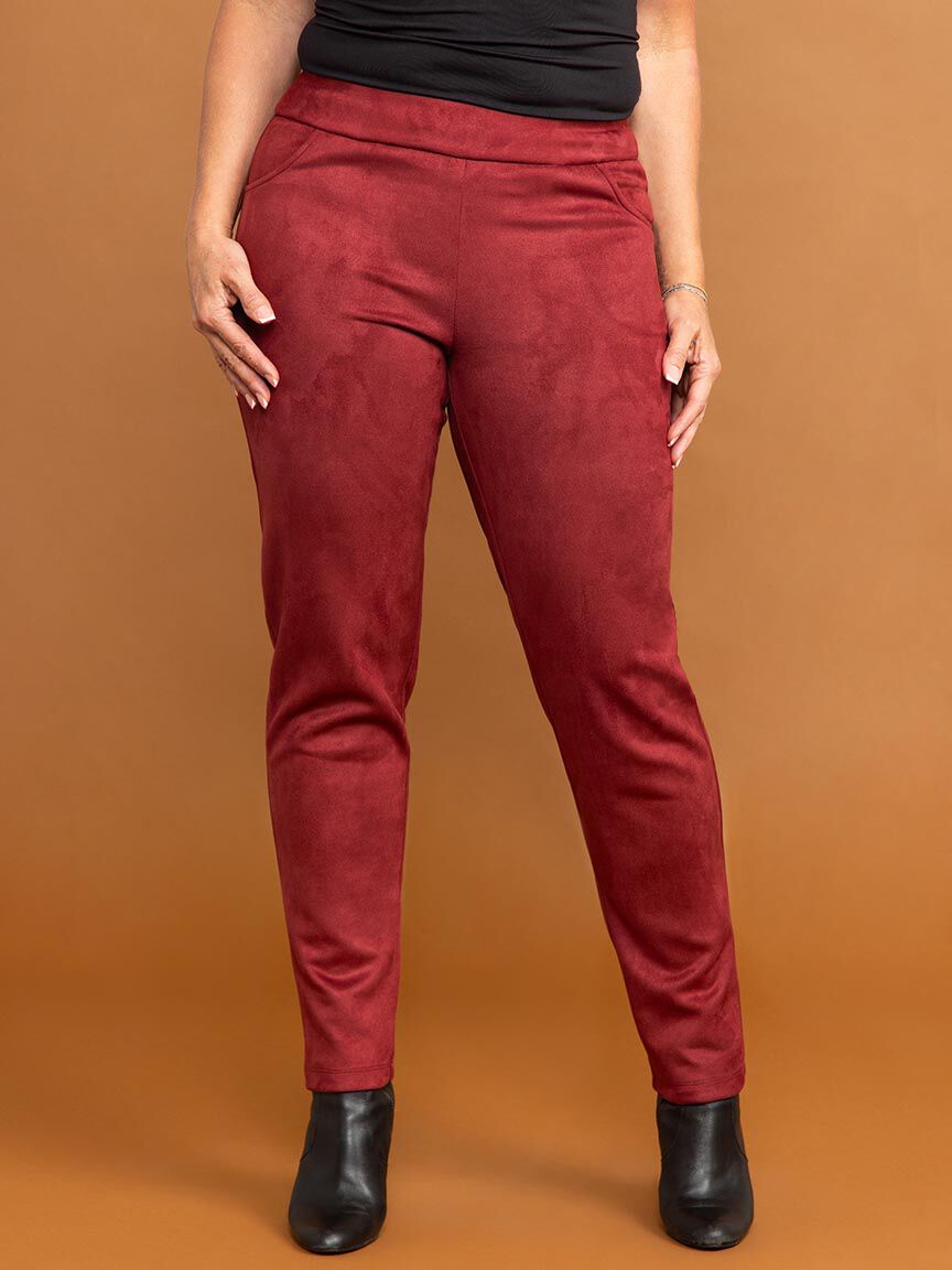 Suede Front Pocket Pants  Image 2