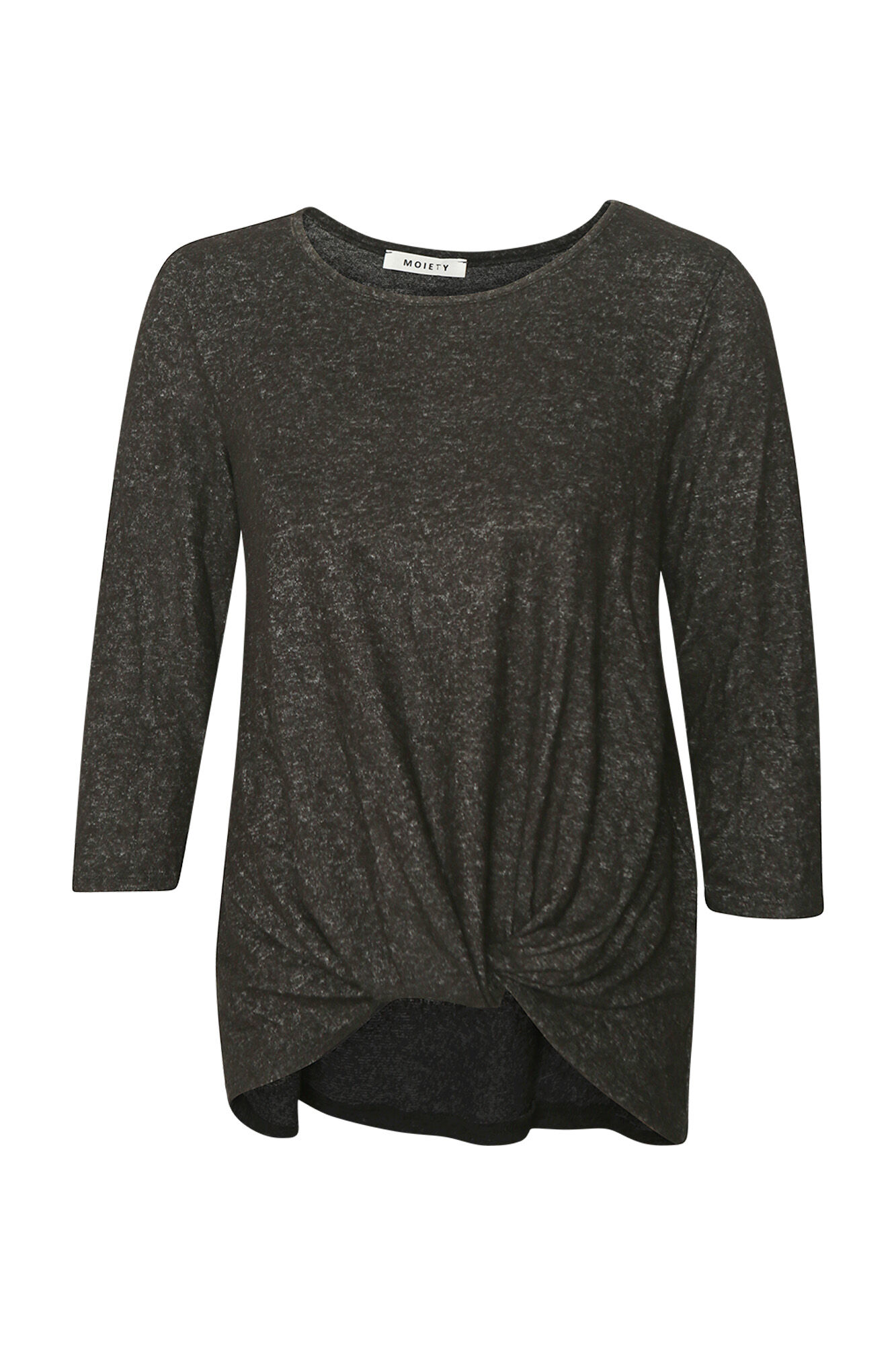 Butter Fleece Knotted 3/4 Sleeve Top Image 1