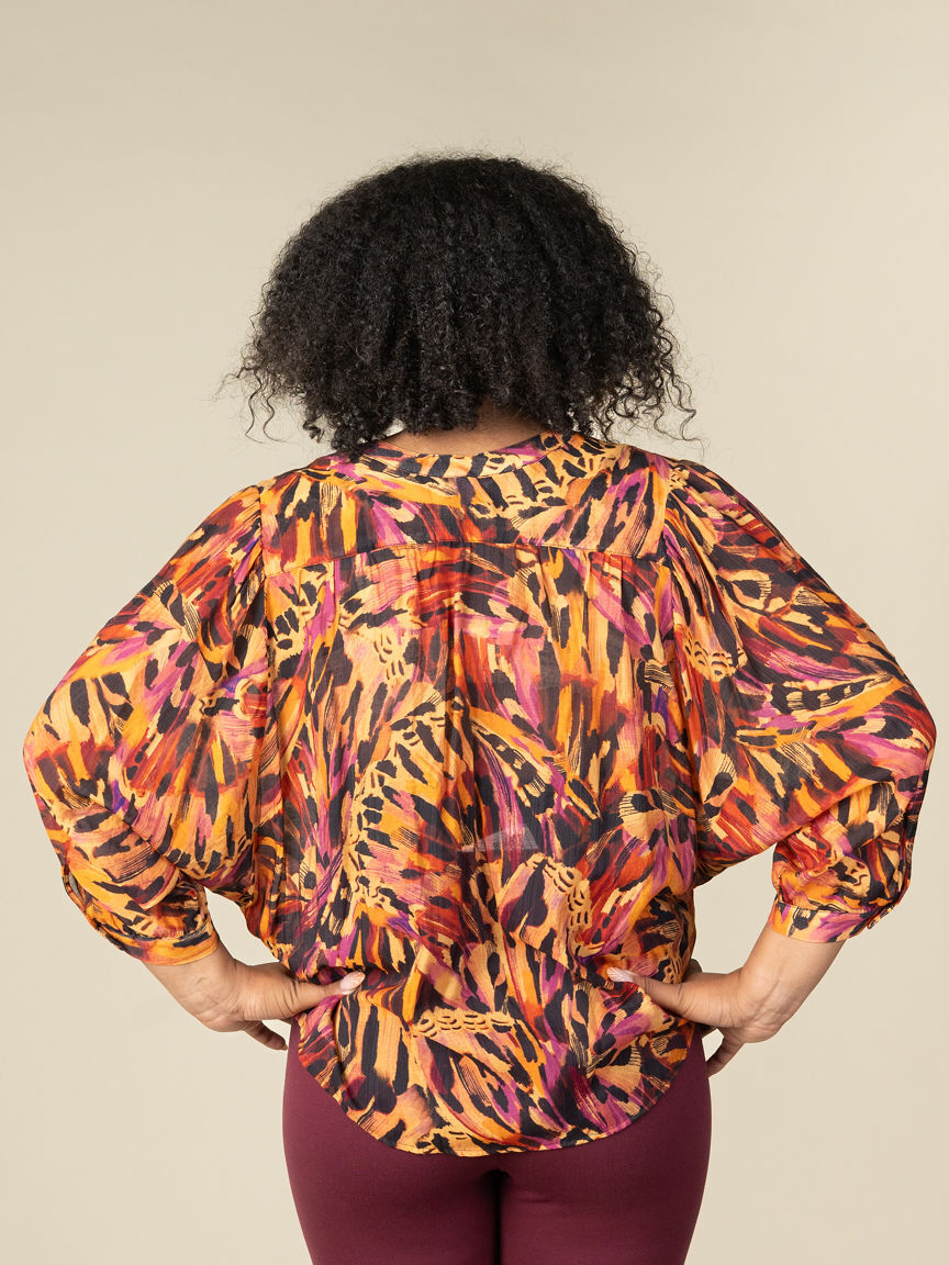 Flowy Dolman Sleeve Blouse